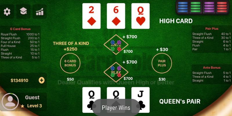 Cách chơi Poker 3 lá trực tuyến